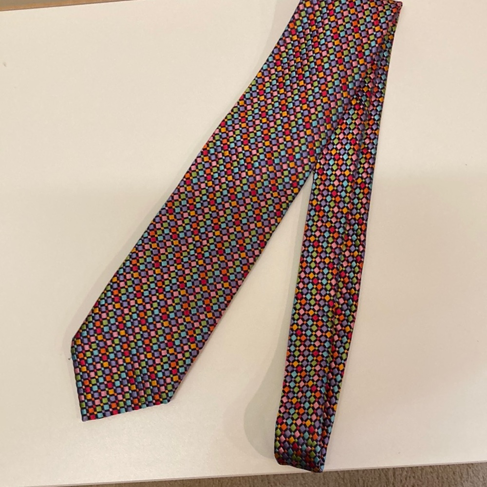 Men’s multicolor silk tie